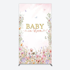 Aperturee - Aperturee Spring Colorful Floral Baby In Bloom Rectangle Backdrop