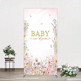 Aperturee - Aperturee Spring Colorful Floral Baby In Bloom Rectangle Backdrop