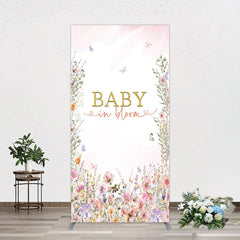 Aperturee - Aperturee Spring Colorful Floral Baby In Bloom Rectangle Backdrop