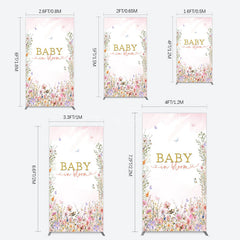 Aperturee - Aperturee Spring Colorful Floral Baby In Bloom Rectangle Backdrop