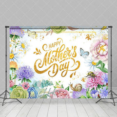 Aperturee - Aperturee Spring Colorful Floral Happy Mothers Day Backdrop