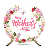 Aperturee - Aperturee Spring Colorful Floral Round Mothers Day Backdrop