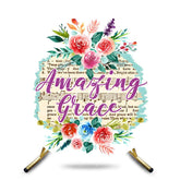Aperturee - Aperturee Spring Floral Amazing Grace Round Easter Backdrop