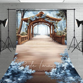 Aperturee - Aperturee Spring Floral Arch Forest Wedding Sweep Backdrop