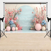 Aperturee - Aperturee Spring Floral Combo Set Backdrop Pink Blue Flowers Photography Background Newborn Baby Shower Photo Prop