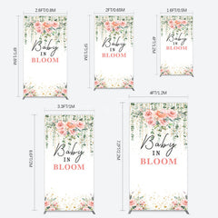 Aperturee - Aperturee Spring Floral Greenery Baby In Bloom Rectangle Backdrop