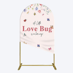 Aperturee - Aperturee Spring Floral Love Bug Baby Shower Arch Backdrop