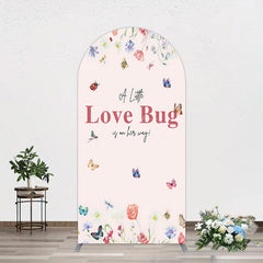 Aperturee - Aperturee Spring Floral Love Bug Baby Shower Arch Backdrop