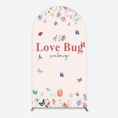 Aperturee - Aperturee Spring Floral Love Bug Baby Shower Arch Backdrop