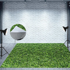 Aperturee - Aperturee Spring Forest Room Set Backdrop Sunny Green Grass Easter Bunny Photography Background Nature Scene Photo Decor