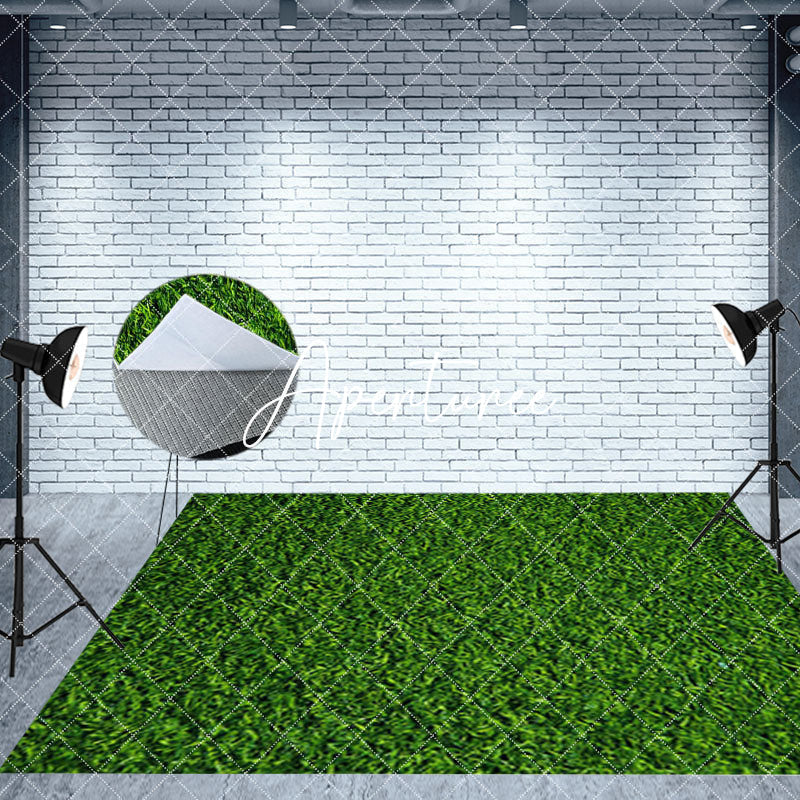 Aperturee - Aperturee Spring Garden Fence Greenery Floral Room Set Backdrop