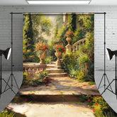 Aperturee - Aperturee Spring Garden Greenery Floral Photography Backdrop