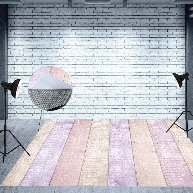 Aperturee - Aperturee Spring Garden Wood Floor Easter Combo Set Backdrop