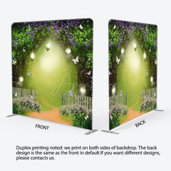 Aperturee - Aperturee Spring Greenery Lighted Garden Pillow Case Backdrop