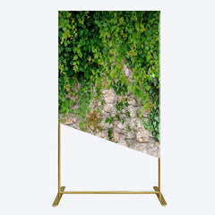Aperturee - Aperturee Spring Greenery Stone Wall Natural Scene Rectangle Backdrop