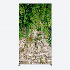 Aperturee - Aperturee Spring Greenery Stone Wall Natural Scene Rectangle Backdrop
