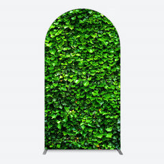 Aperturee - Aperturee Spring Natural Green Leaves Birthday Arch Backdrop