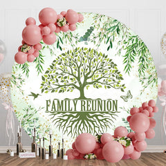 Aperturee - Aperturee Spring Plant Green Tree Round Family Reunion Backdrop