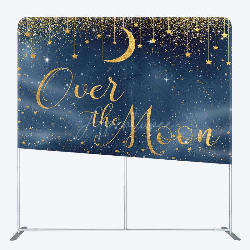 Aperturee - Aperturee Starlit Sky Over The Moon Square Tension Backdrop