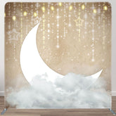 Aperturee - Aperturee Starry Night Moon Cloud Birthday Pillow Case Backdrop
