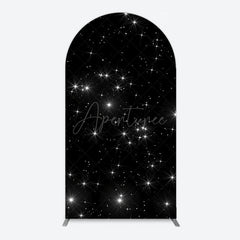 Aperturee - Aperturee Starry Sky Dark Night Happy Birthday Arch Backdrop