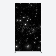 Aperturee - Aperturee Starry Sky Dark Night Happy Birthday Rectangle Backdrop