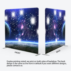 Aperturee - Aperturee Starry Sky Earth Galaxy Square Double-Sided Backdrop
