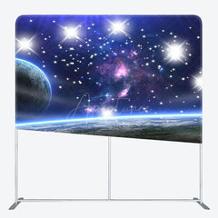 Aperturee - Aperturee Starry Sky Earth Galaxy Square Double-Sided Backdrop