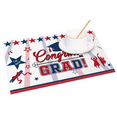 Aperturee - Aperturee Stars Graduation Season Scroll Set of 4 Placemats