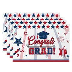 Aperturee - Aperturee Stars Graduation Season Scroll Set of 4 Placemats