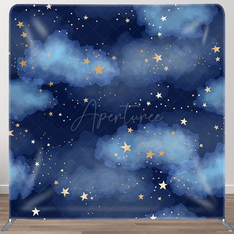 Aperturee - Aperturee Stars In The Sky Fabric Backdrop Cover for Birthday