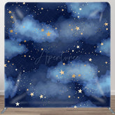 Aperturee - Aperturee Stars In The Sky Fabric Backdrop Cover for Birthday
