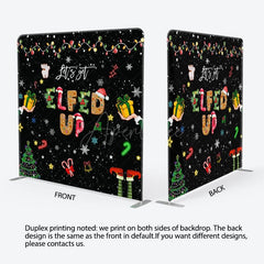 Aperturee - Aperturee Stars Snow Gifts Xmas Double-Sided Square Backdrop