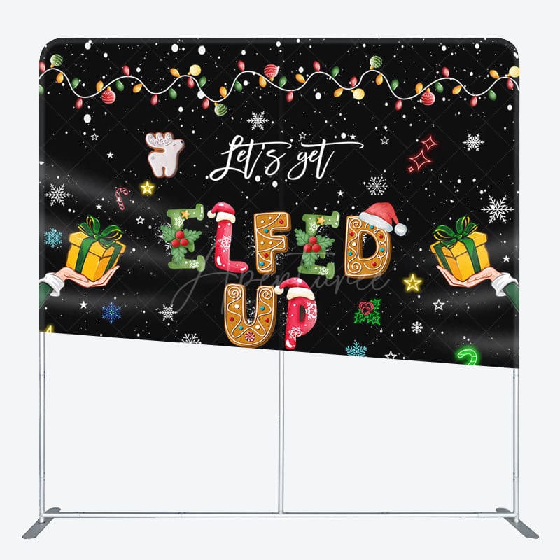 Aperturee - Aperturee Stars Snow Gifts Xmas Double-Sided Square Backdrop