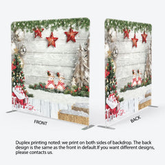 Aperturee - Aperturee Stars Wood Christmas Double-Sided Square Backdrop
