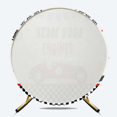 Aperturee Aperturee Start Engines Racing Boy Birthday Round Backdrop