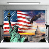 Aperturee - Aperturee Statue Of Liberty Celebration Eagle Photo Backdrop
