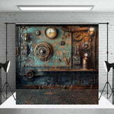 Aperturee Aperturee Steampunk Wall Photography Backdrop Vintage Industrial Gears and Gauges Grunge Mechanical Studio Photo Prop