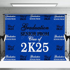 Aperturee - Aperturee Step And Repeat Blue Black White Graduation Backdrop