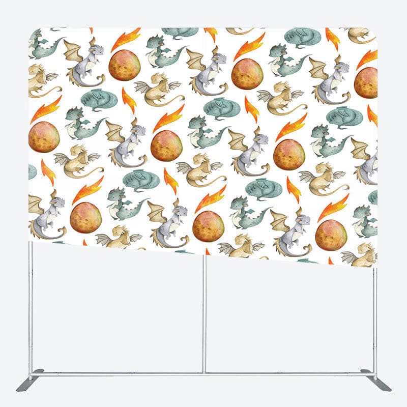 Aperturee - Aperturee Step And Repeat Dinosaurs Eggs Pillow Case Backdrop