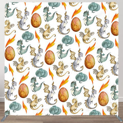 Aperturee - Aperturee Step And Repeat Dinosaurs Eggs Pillow Case Backdrop