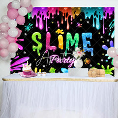 Aperturee - Aperturee Sticky Graffiti Slime Theme Party Backdrop
