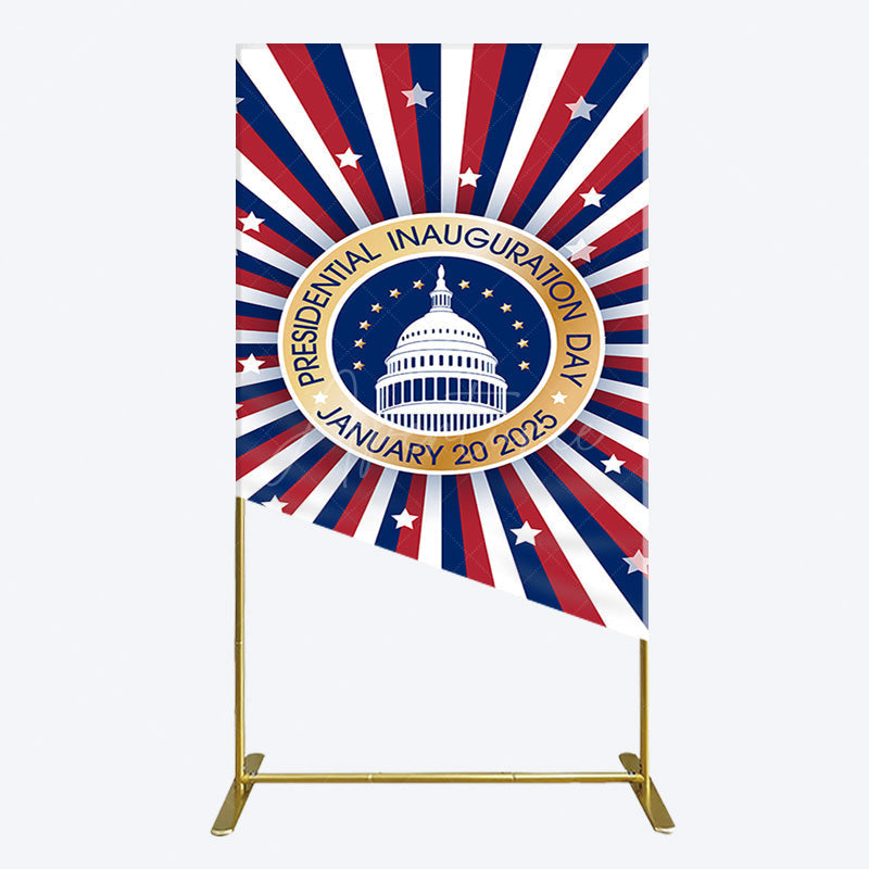 Aperturee - Aperturee Stripe White House Inauguration Day Rectangle Backdrop