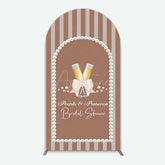 Aperturee Aperturee Stripes Pearls Prosecco Bridal Shower Arch Backdrop