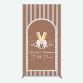 Aperturee Aperturee Stripes Pearls Prosecco Bridal Shower Rectangle Backdrop