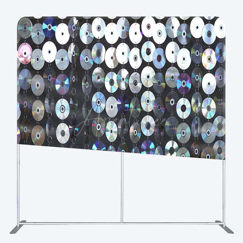 Aperturee - Aperturee Strung Disc Ornaments Musical Party Square Backdrop