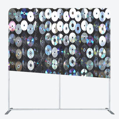 Aperturee - Aperturee Strung Disc Ornaments Musical Party Square Backdrop