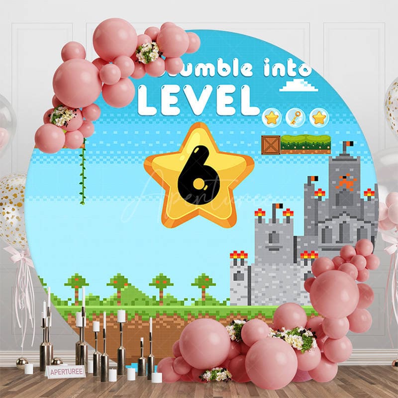 Aperturee - Aperturee Stumble Into Level 6 Circle Happy Birthday Backdrop