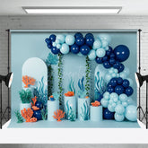 Aperturee - Aperturee Summer Balloon Arch Under The Sea Cake Smash Backdrop