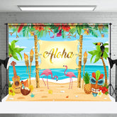 Aperturee - Aperturee Summer Beach Aloha Floral Hawaii Vibe Dance Backdrop